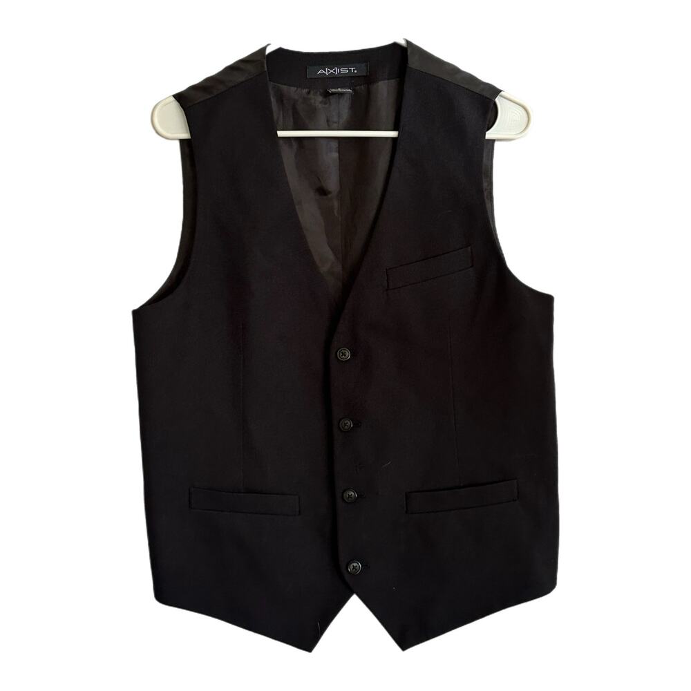 Axist Men’s Black Formal Vest, Small, Pre-owned